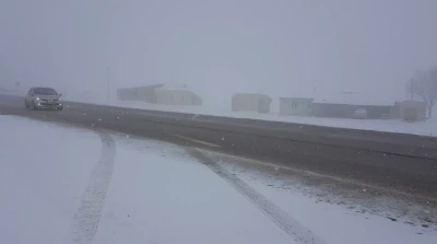 Kızıldağ’da kar etkili oldu
