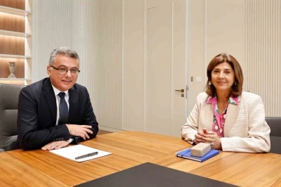 KKTC Cumhurbaşkanı Erh&uuml;rman, BM Temsilcisi Cuellar ile g&ouml;r&uuml;şt&uuml;
