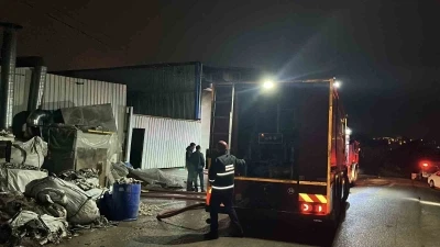 Kocaeli&rsquo;de metal işleme at&ouml;lyesinde yangın
