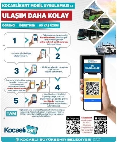 Kocaeli&rsquo;de toplu ulaşımda online kart d&ouml;nemi

