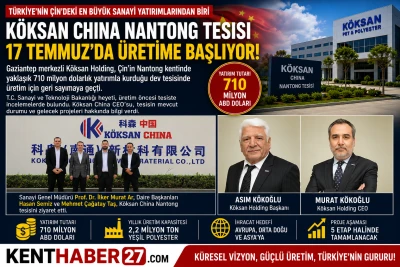 K&ouml;ksan China Nantong Tesisi 17 Temmuz&rsquo;da &Uuml;retime Başlıyor