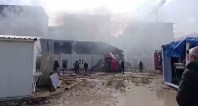 Konteyner yatakhane alevlere teslim oldu
