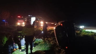 Kontrolden &ccedil;ıkan otomobil devrildi, s&uuml;r&uuml;c&uuml; yaralandı
