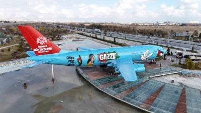 Konya Büyükşehir, şehre gelenleri &quot;Gazze&quot; mesajıyla karşılıyor
