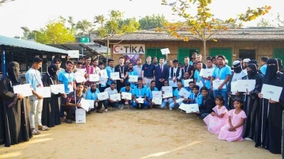 Konya B&uuml;y&uuml;kşehir ve TİKA&rsquo;dan Arakanlı m&uuml;ltecilere afet eğitimi
