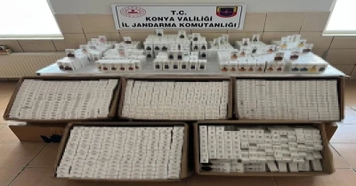 Konya&rsquo;da 2 bin 500 adet ka&ccedil;ak parf&uuml;m ele ge&ccedil;irildi
