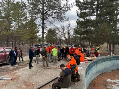 Konya&rsquo;da yaban domuzlarına s&uuml;rek avı d&uuml;zenlendi
