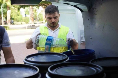 Konyaaltı’nda atık yağlar geri dönüştürülüyor
