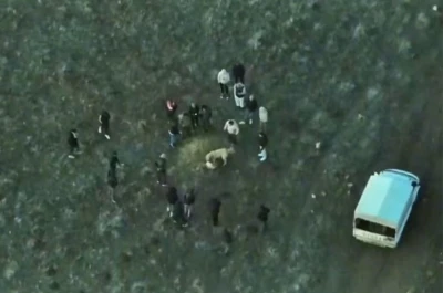 K&ouml;pek d&ouml;v&uuml;şt&uuml;ren şahıslara jandarmadan dronlu baskın
