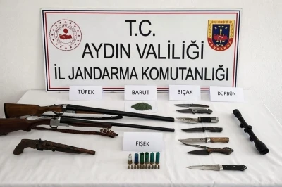 K&ouml;şk&rsquo;te ruhsatsız silah ele ge&ccedil;irildi
