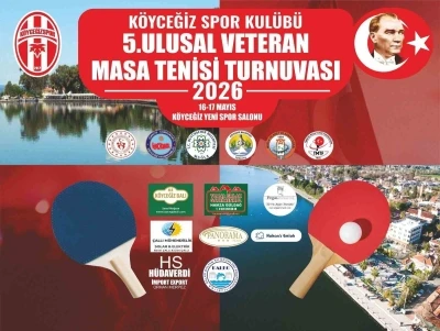 K&ouml;yceğiz&rsquo;de 5. Ulusal Veteran Masa Tenisi Turnuvası d&uuml;zenlendi
