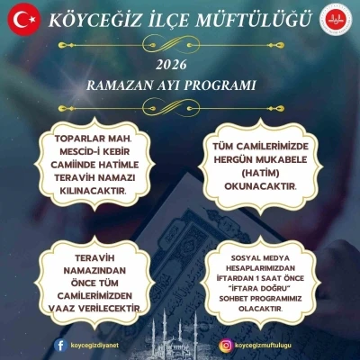 K&ouml;yceğiz&rsquo;de Ramazan ayına uygun programlar d&uuml;zenlenecek
