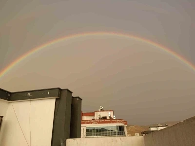 Kozan’da çifte gökkuşağı şöleni
