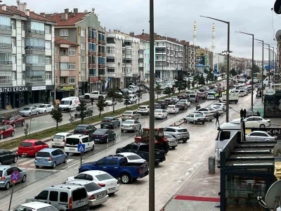 Kulu&rsquo;da bayram trafiği yoğunluğu
