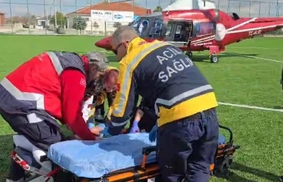 Kulu&rsquo;da kalp rahatsızlığı ge&ccedil;iren vatandaşa hava ambulansı
