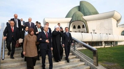 Kurtulmuş, Zagreb Camisi'nde "Ayasofya" temalı sergi a&ccedil;ılışında konuştu