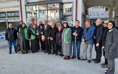 K&uuml;tahya&rsquo;da g&ouml;rme engellilere konuşan saat desteği
