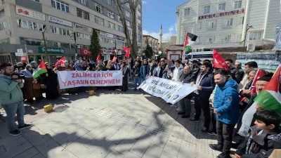 K&uuml;tahya&rsquo;da İsrail&rsquo;in Filistinli esirleri hedef alan idam cezası yasasına tepki
