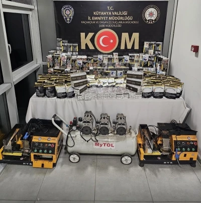 Kütahya’da kaçak sigara ve tütün operasyonu
