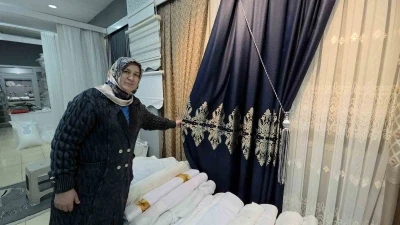 K&uuml;tahya&rsquo;da Osmanlı motifli perdelere yoğun ilgi
