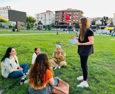 Kütahya’da SİBERAY ekiplerinden sokakta bilgilendirme çalışması
