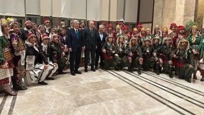 Kütahya halk oyunları ekibi, Cumhurbaşkanlığı davetinde sahne aldı
