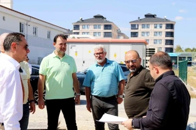 Kütahya OSB yönetiminden 112 Acil Sağlık Hizmetleri İstasyonu inşaatında inceleme
