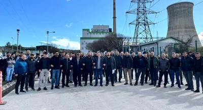 K&uuml;tahya Tun&ccedil;bilek&rsquo;te Termik Santral iş&ccedil;ileri eylemde
