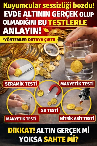  Kuyumcuların sır gibi sakladığı y&ouml;ntem ortaya &ccedil;ıktı! Evde altının ger&ccedil;ek olup olmadığını bu testlerle anlayın