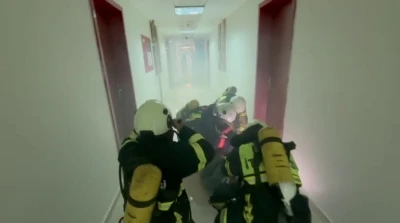 KYK yurtlarında yangın tatbikatı ger&ccedil;eği aratmadı
