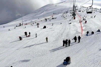 Ladik Akdağ Kayak Merkezi&rsquo;ne yoğun ilgi
