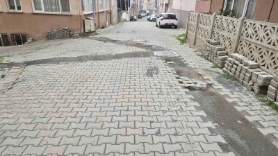 Leylak Sokak&rsquo;ta yolların bakımsızlığına tepki
