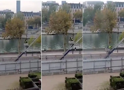 Louvre Müzesi soyguncularının kaçma anı ortaya çıktı
