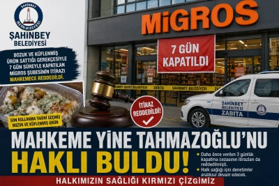 Mahkemeden Şahinbey Belediyesi'ne Bir Kez Daha Haklılık Kararı! Migros'un İtirazı Reddedildi