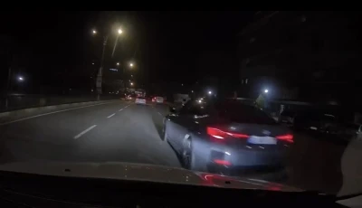 Makas atan ara&ccedil;lar kameraya yansıdı
