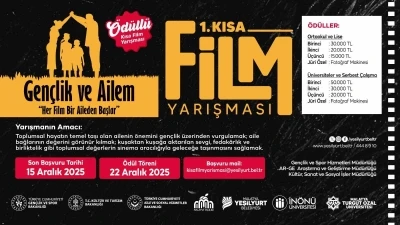 Malatya’da 1. Kısa Film Festivali’nde son başvuru 15 Aralık
