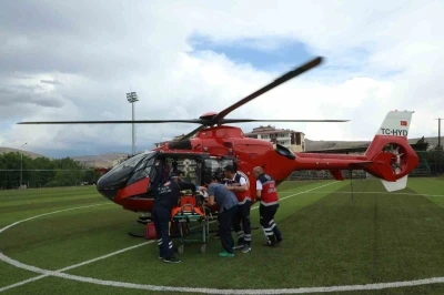 Malatya’da ambulans helikopter 72 yaşındaki hasta için havalandı
