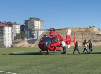 Malatya&rsquo;da ambulans helikopter 86 yaşındaki hasta i&ccedil;in havalandı
