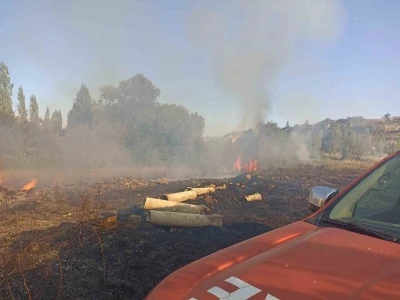 Malatya’da bahçe yangını
