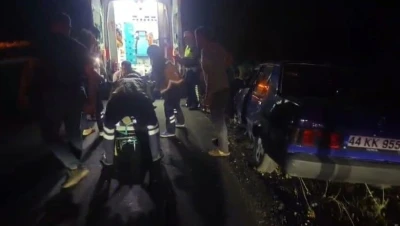 Malatya&rsquo;da lastiği patlayan otomobil ref&uuml;je &ccedil;arptı: 1 yaralı
