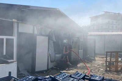 Malatya’da şantiyede korkutan yangın
