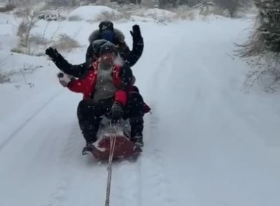 Malatya&rsquo;da trakt&ouml;r arkasında karda &rsquo;s&ouml;rf&rsquo;
