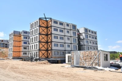 Malatya Yeşilyurt’ta depreme dayanıklı çelik modüler yüksek katlı binalar yükseliyor
