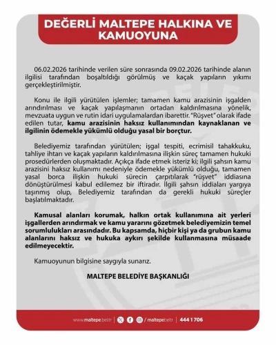 Maltepe Belediyesinden arsa iddialarıyla ilgili a&ccedil;ıklama
