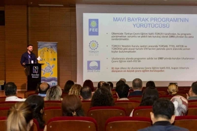 Manavgat&rsquo;ta turizm sezonu &ouml;ncesi mavi bayrak bilgilendirme toplantısı
