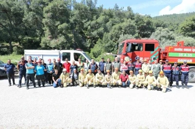 Manisa&rsquo;da 5 il&ccedil;ede eş zamanlı orman yangını tatbikatı ger&ccedil;ekleştirildi

