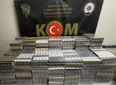 Mardin&rsquo;de 7 bin 100 paket ka&ccedil;ak sigara ele ge&ccedil;irildi