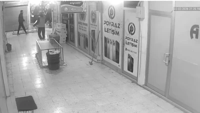 Mardin&rsquo;de iş yerinden elektrikli s&uuml;p&uuml;rge hırsızlığı kamerada

