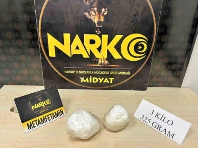 Mardin&rsquo;de uyuşturucu operasyonunda 3 kilogram metamfetamin ele ge&ccedil;irildi