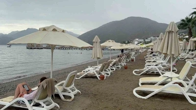 Marmaris’te yağmur ve deniz keyfi bir arada
